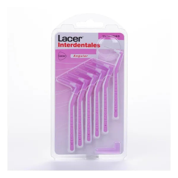 Lacer Brossettes Interdentaires Angulaires Extra Fines Roses 6 Unités - Batty Beauty