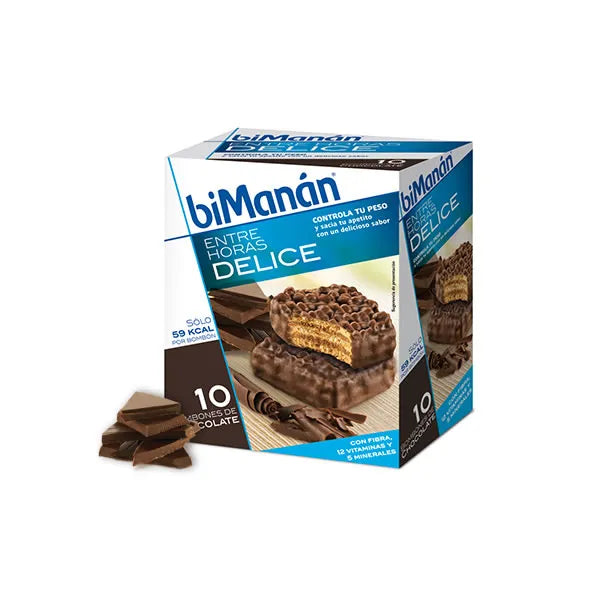 Bimanán Bimanan Sustitutive Snacks Bonbons Croustillants au Chocolat 10 Unités