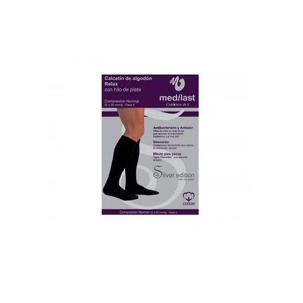 Medilast Relax Socks Cotton Cn Silver Xl - Batty Beauty