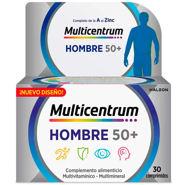 Multicentrum Homme 50+ 30 Comprimés - MULTICENTRUM