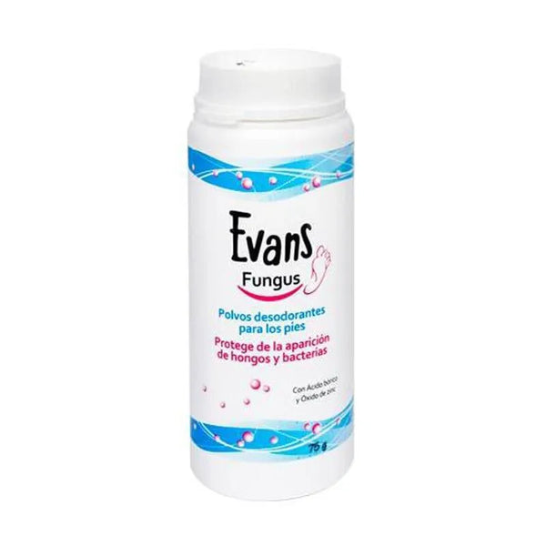 Evans Fungus Polvos Desodorantes Antihongos Para Pies 75g - Batty Beauty