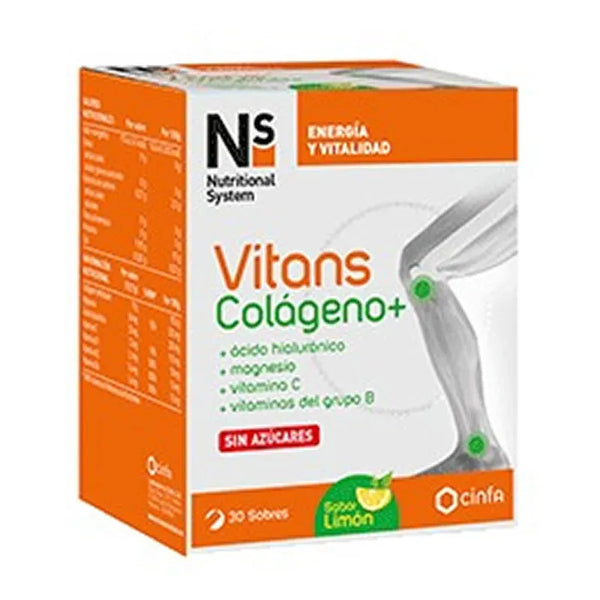 Ns Vitans Collagène Saveur Citron 30 Sachets - Batty Beauty