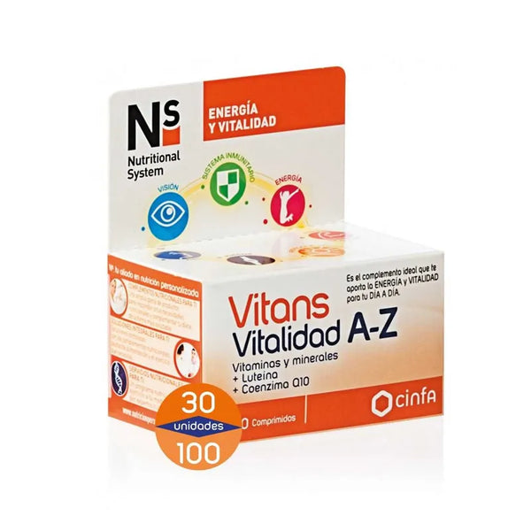 Ns Vitans Vitalité A-Z 30 Comprimés - Batty Beauty