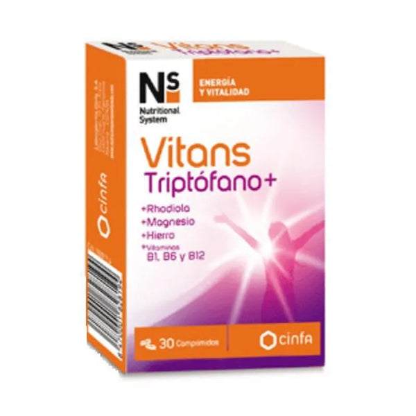 Ns Vitans Tryptophane+ 30 Comprimés - Batty Beauty