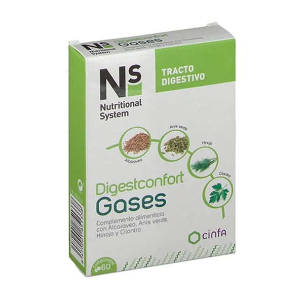 Ns ConfortDigestif Anti-Gaz 60 Comprimés - Batty Beauty