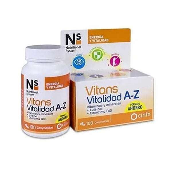 Ns Vitans Vitalité A-Z 100 Comprimés - Batty Beauty