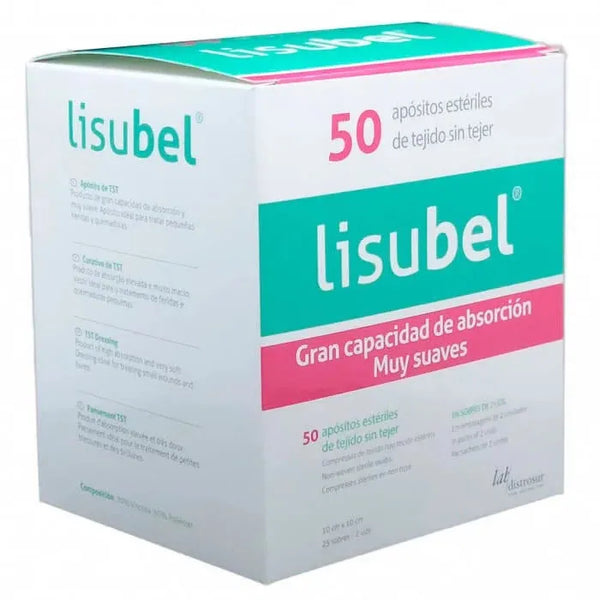 Lisubel 50 sparadraps en tissu stérile 10x10 - Batty Beauty