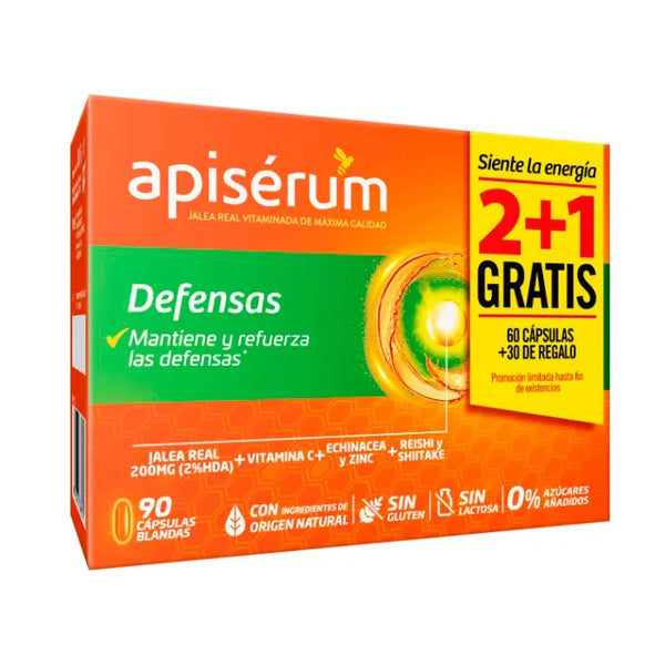 Apisérum Defenses Pack 3 months 90 capsules - Batty Beauty
