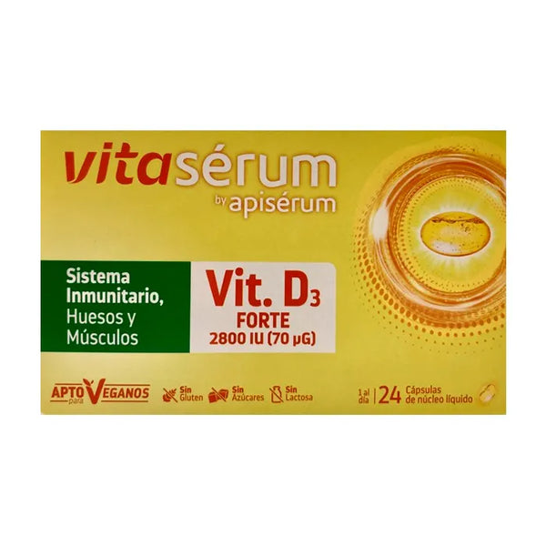 Apisérum Vitasérum Vitamine D3 Forte 24 Capsules - Batty Beauty