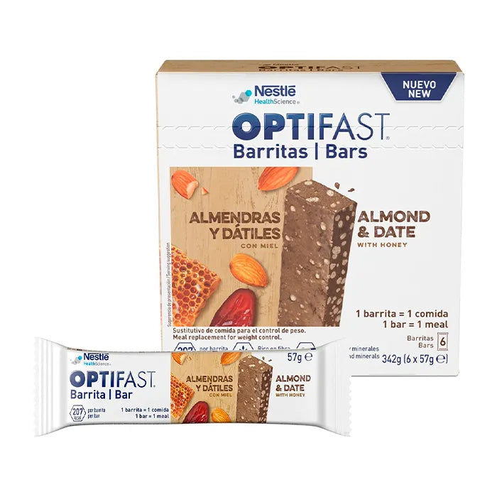 Optifast 6 Bâtons D'amandes Et De Dattes Au Miel