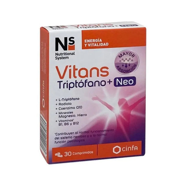 Ns Vitans Tryptophan + Neo 30 Tablets - Batty Beauty