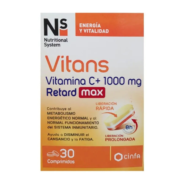 NS Vitans Vitamin C+ 1000Mg Retard Max 30 Comp - Batty Beauty
