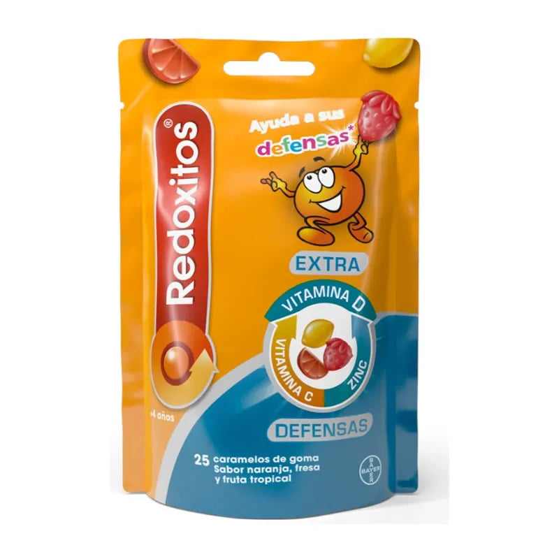 Redoxon Redoxitos Défenses Extra 25 Bonbons Gélifiés Saveur Orange, Fraise Et Fruit Tropical