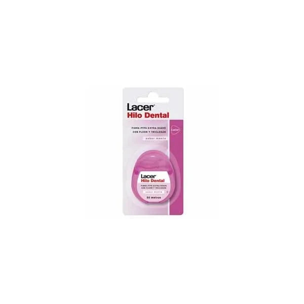 Lacer Fil Dentaire Extra Doux Avec Fluorure et Triclosan 50m 1ud - LACER