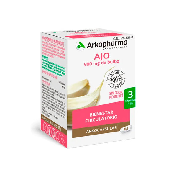 Arkopharma Arkocapsulas Garlic 84 Capsules - Batty Beauty