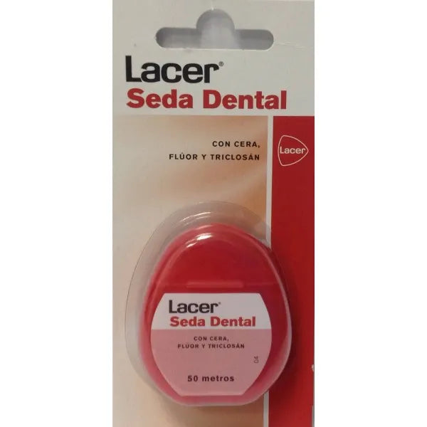 Lacer Fil Dentaire Lacer, Cire et Fluorure 50m 1ud