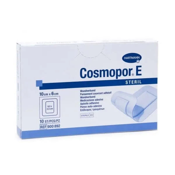 Hartmann Cosmopor E Steril Absorbent Adhesive Dressing 10X6cm 10 Units - Batty Beauty