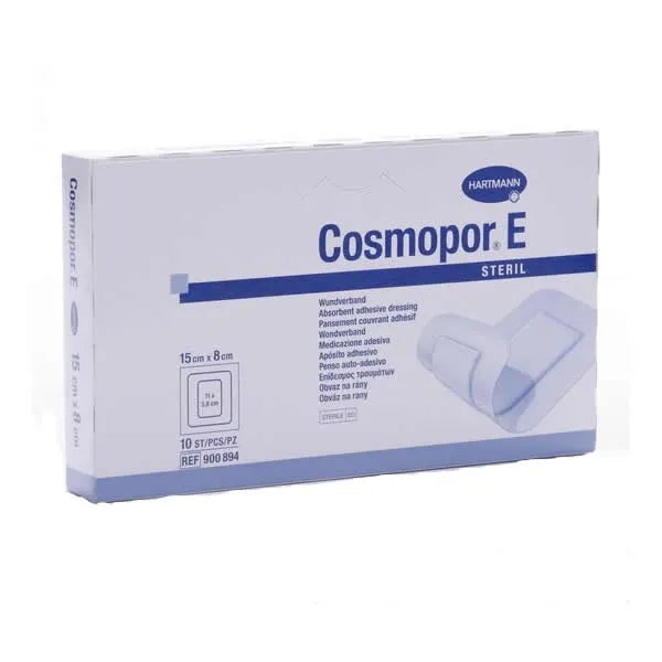 Hartmann Cosmopor E Steril Absorbent Adhesive Dressing 15X8cm 10 Units - Batty Beauty