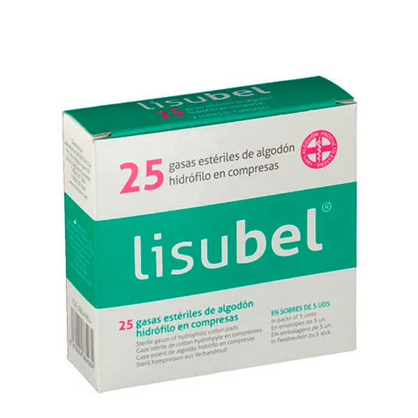 Lisubel Compresses de Gaze Stérile en Coton Hydrofolique 25U - Batty Beauty