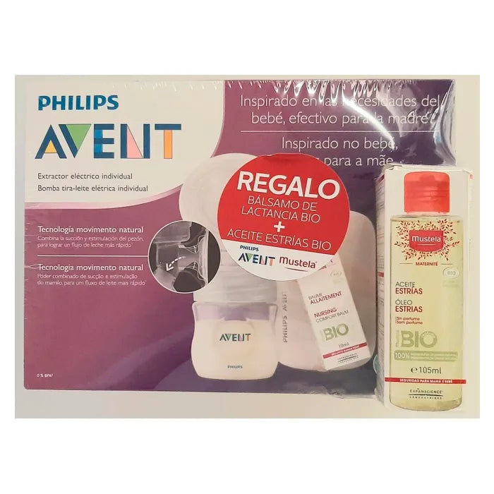 Avent Comfort Electric Breast Pump +Cadeau gratuit Mustela Organic Breastfeeding Balm +Mustela Anti-Stretch Mark Oil