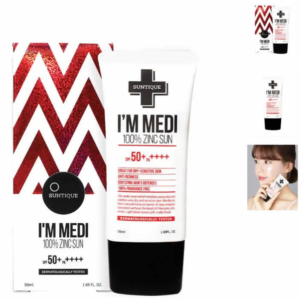 Suntique I'm Medi 100% Zinc Sun Spf50 50ml - Batty Beauty