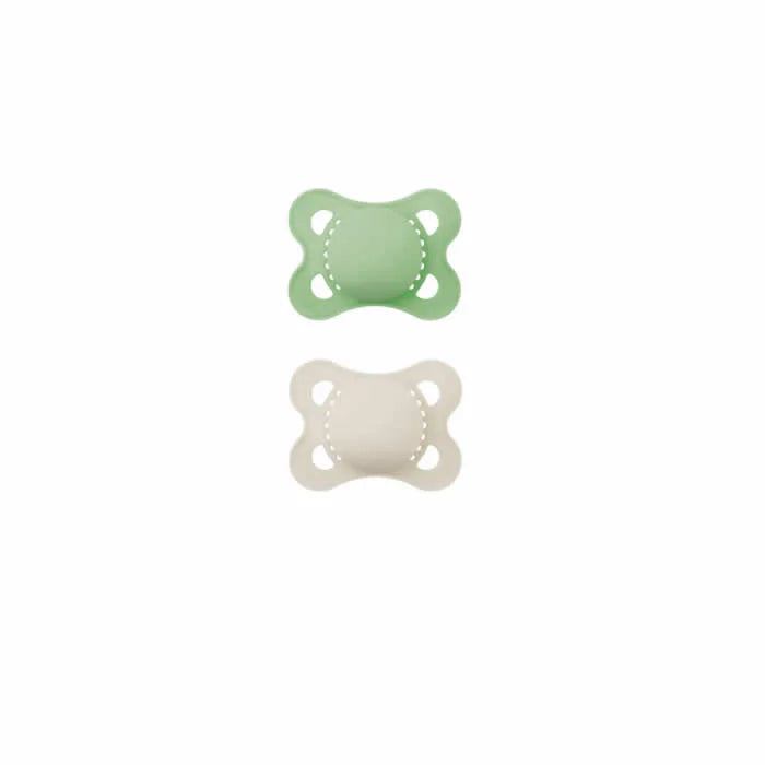 Mam Original Tétine En Silicone 2-6 Mois Vert/Beige 2 Unités