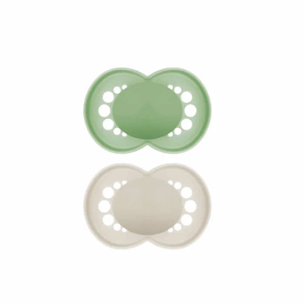 Mam Original Tétine En Silicone +6 Mois Vert/Beige 2 Unités - Batty Beauty